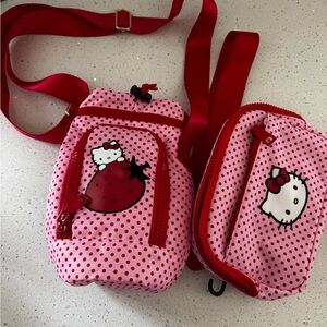 Hello Kitty Pink Polka Dot belt bag and water bottle holder